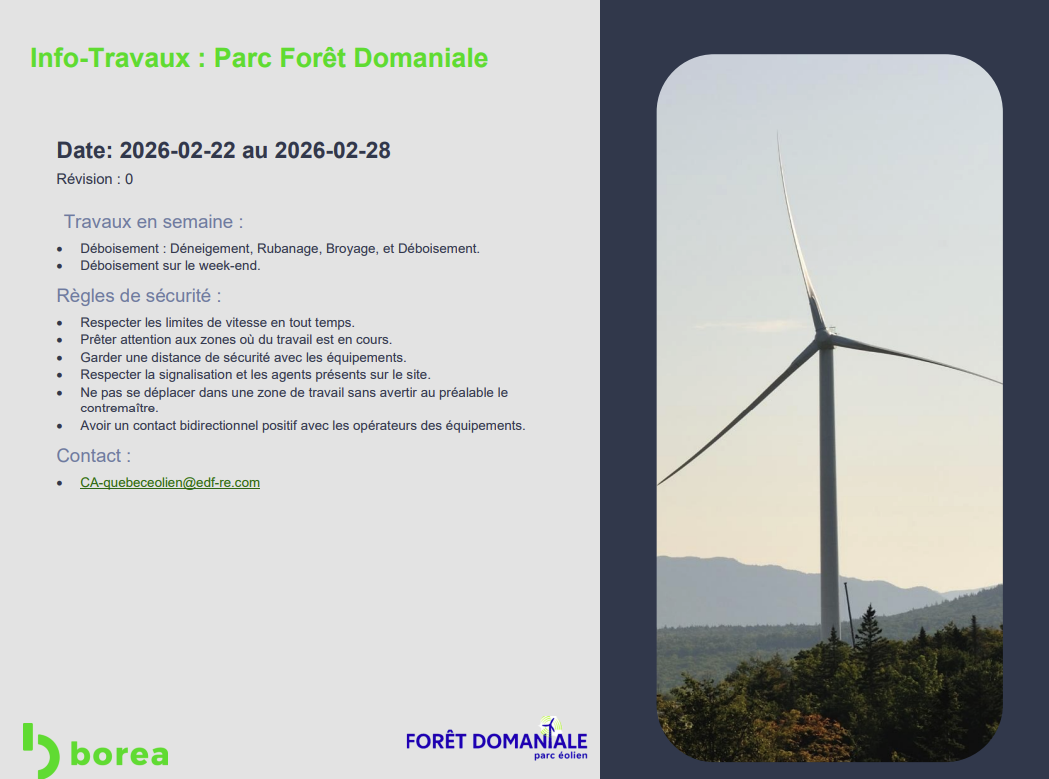 Info-Travaux du 22 au 28 février 2026