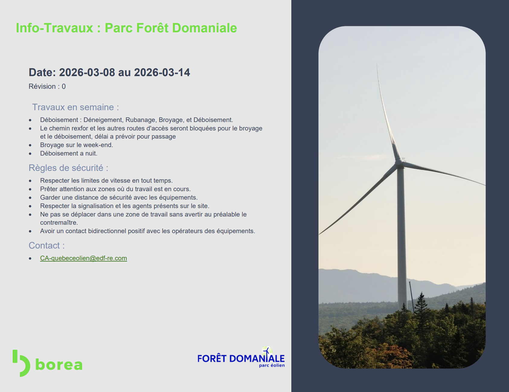 Info-Travaux du 8 au 14 mars 2026