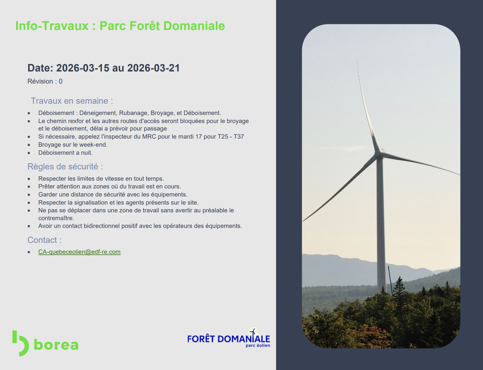 Info-Travaux du 15 au 21 mars 2026