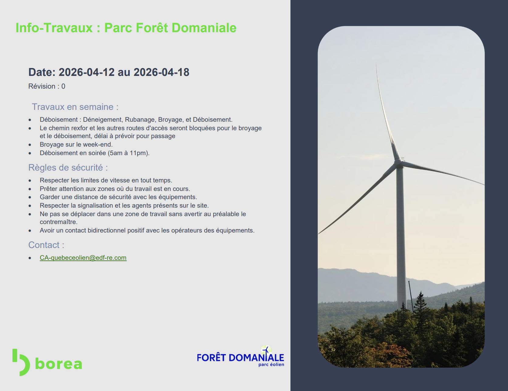 Info-Travaux du 12 au 18 avril 2026